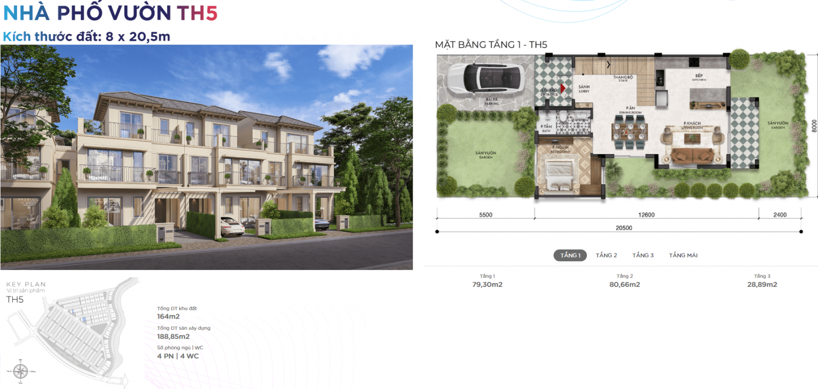 Thiết kế laytou nhà phố TH5