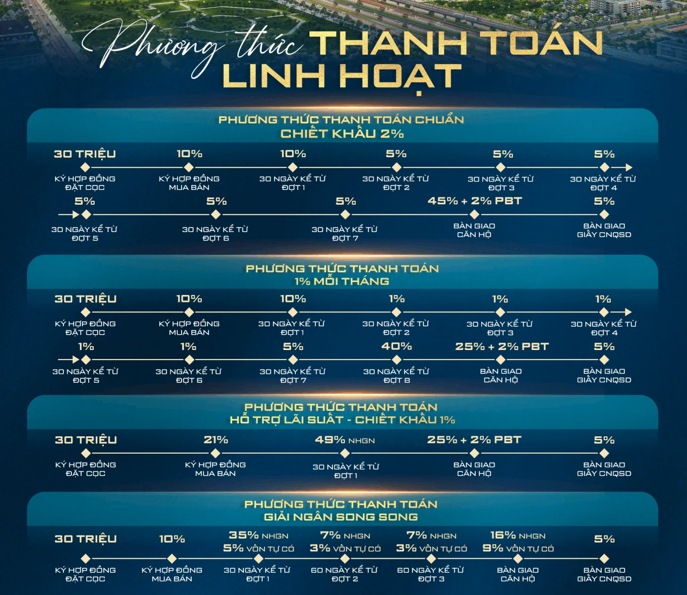 Tiến độ thanh toán Diamond Boulevard