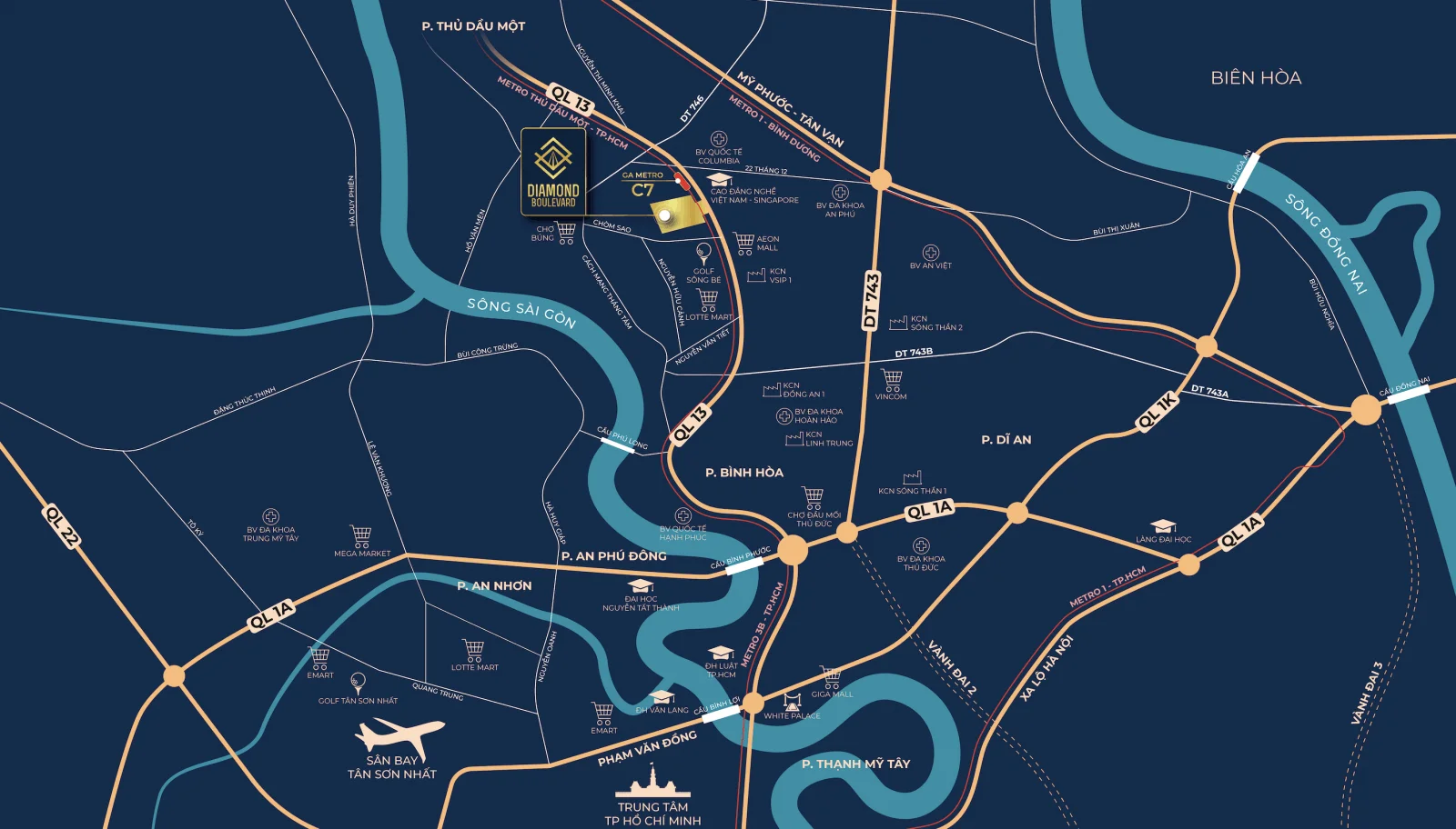 Vị trí Diamond Boulevard