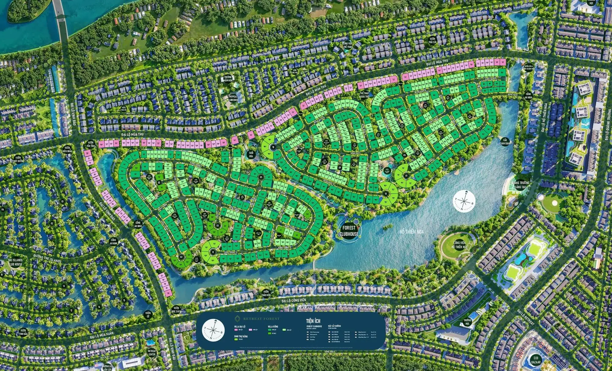 Retreat Forest 1 tổng mặt bằng phân khu retreat forest eco retreat