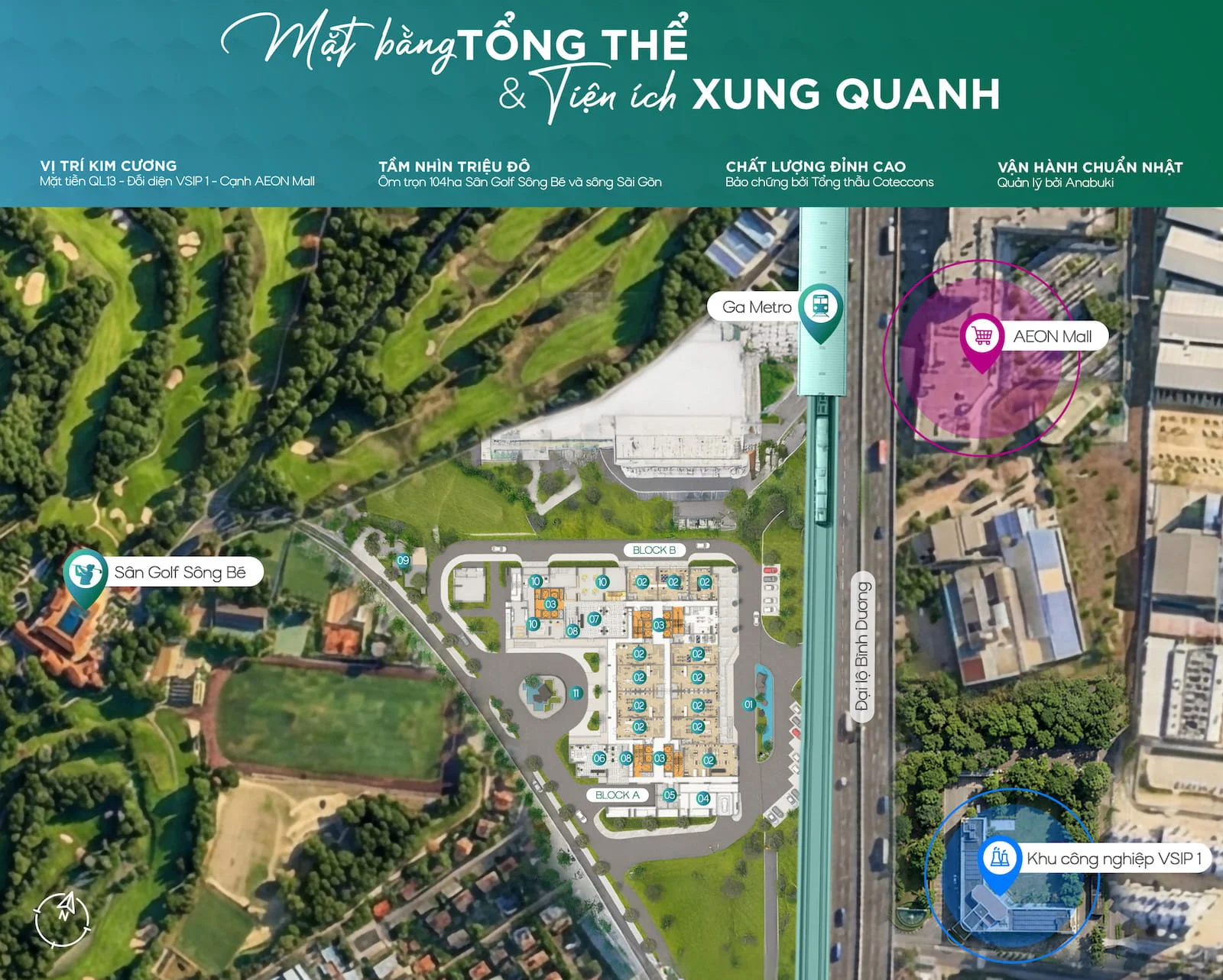 Mặt bằng tổng thể Emerald Golf View