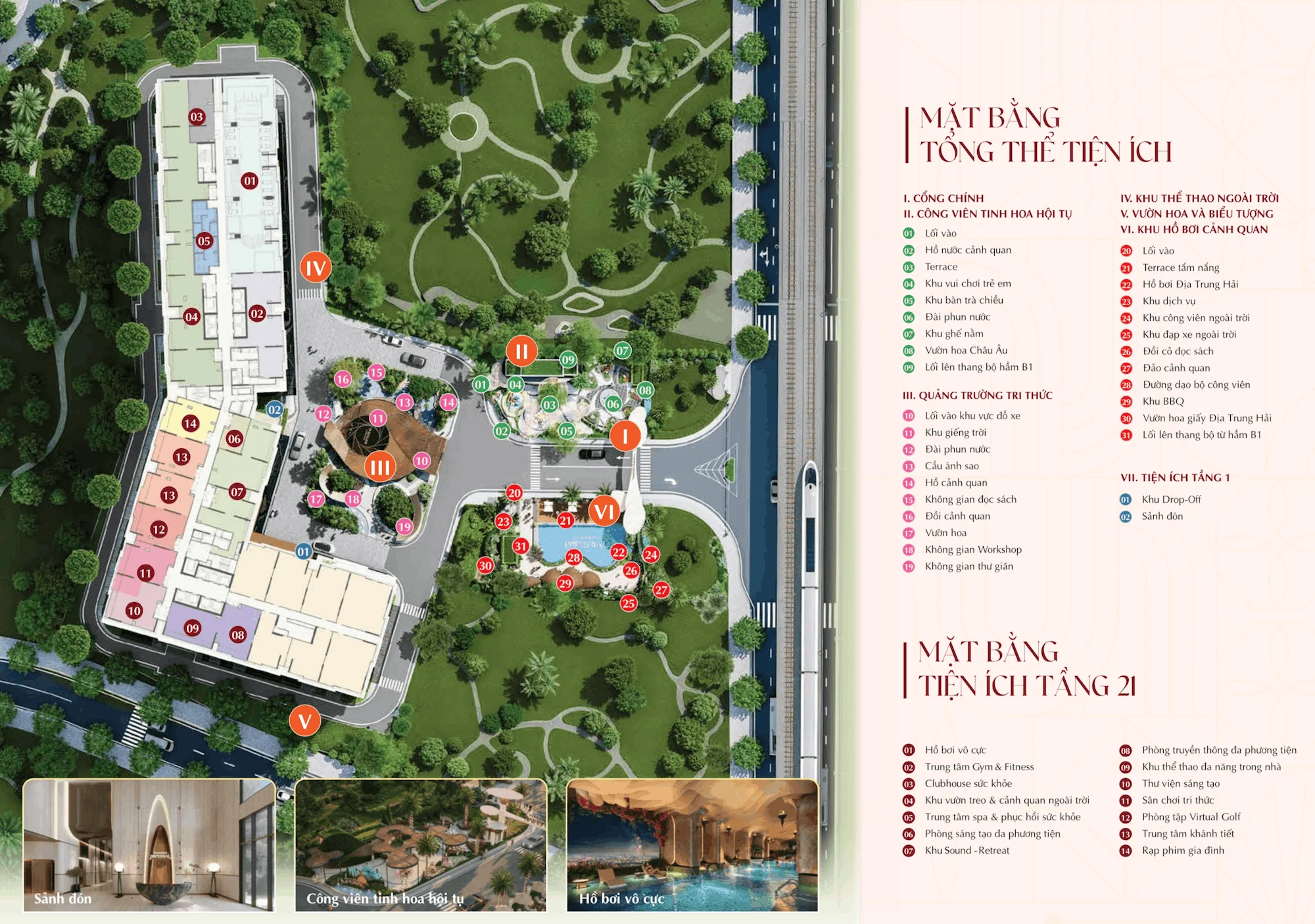 Mặt bằng tiện ích Khải Hoàn Imperial