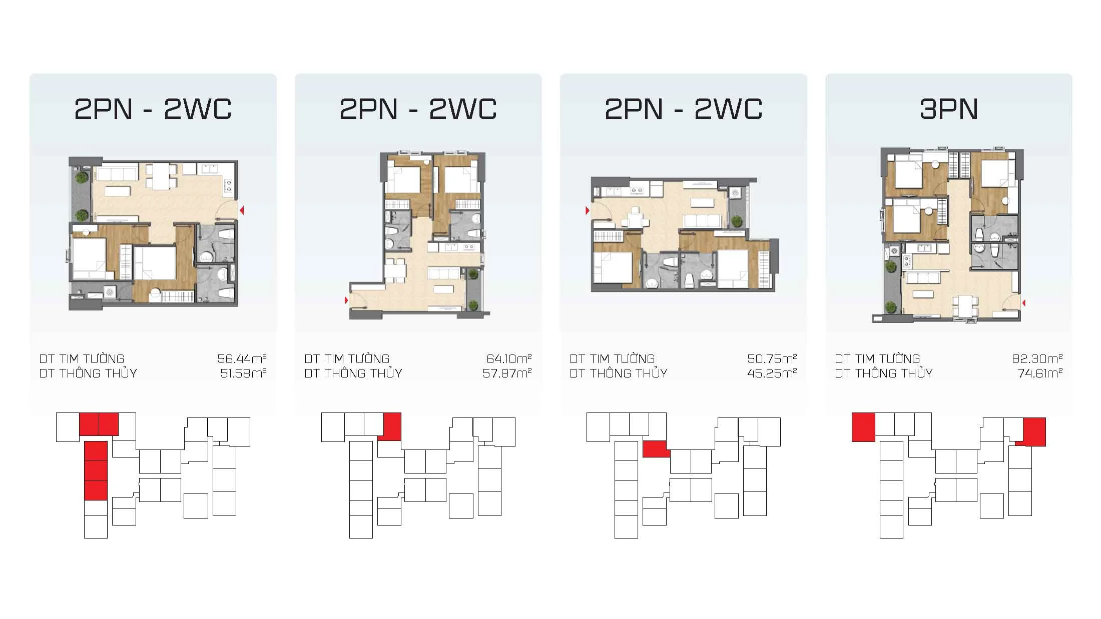 Layout bố trí căn hộ Diamond Boulevard