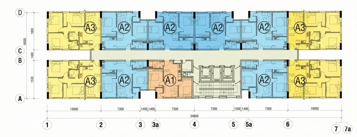 Mặt bằng tháp A STC Tân Phú