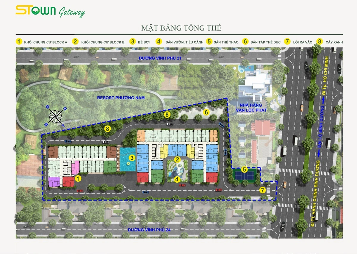 Mặt bằng tổng thể Stown Gatewway
