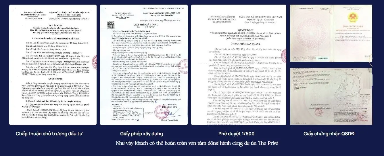 Pháp lý dự án The Prive Đất Xanh