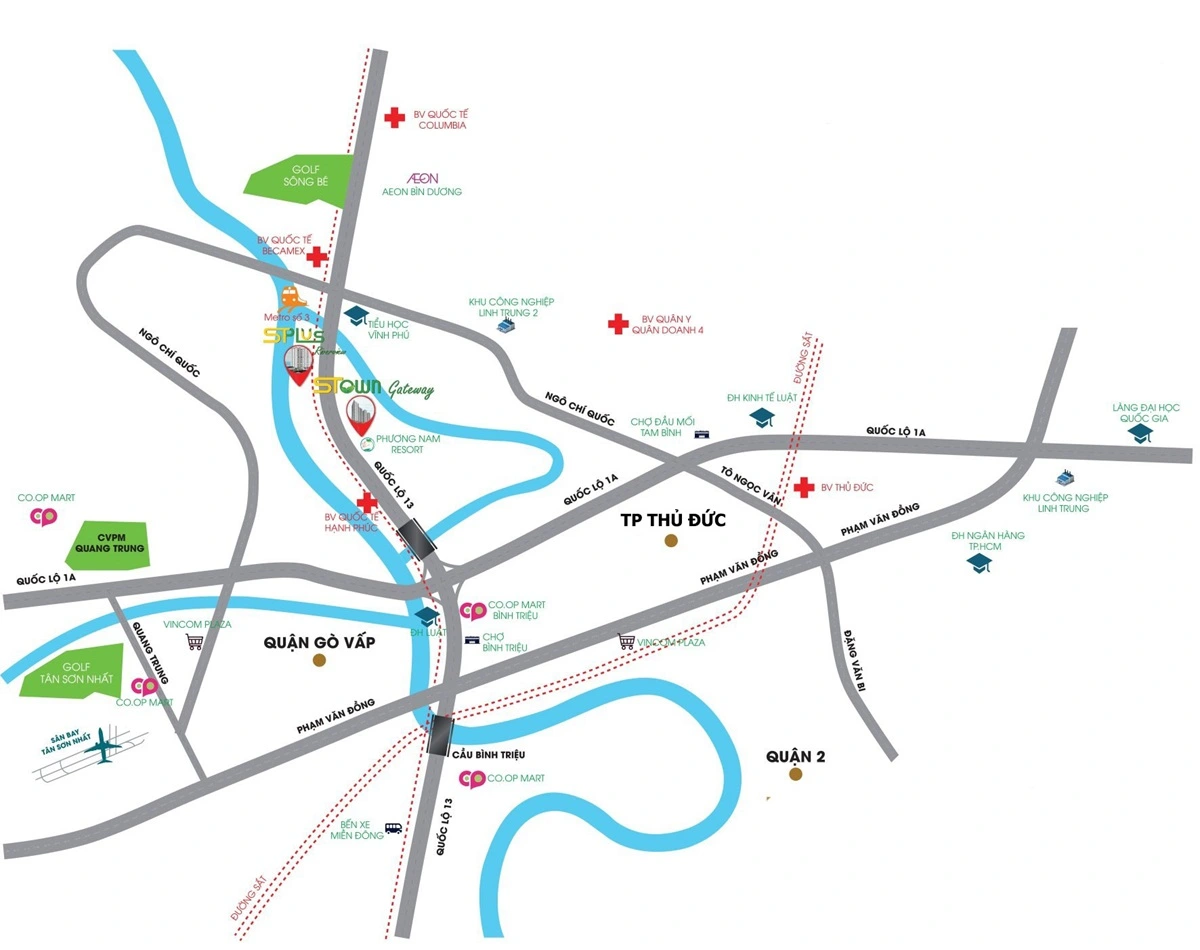 Vị trí Stown Gateway