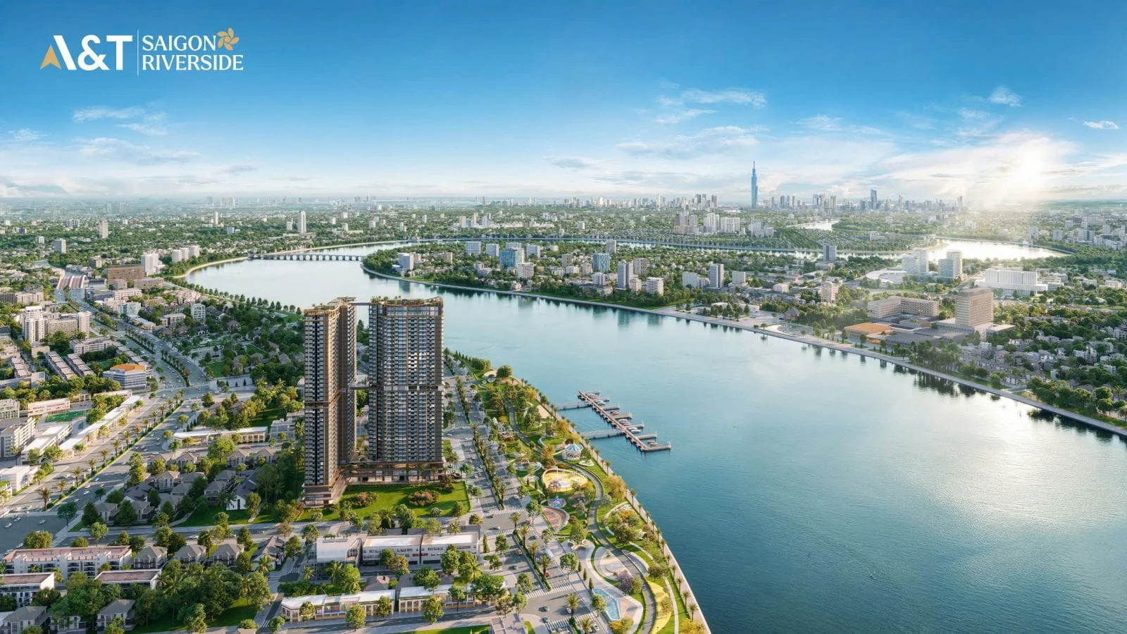 Phối cảnh dự án A&T Saigon Riverside Bình Dương
