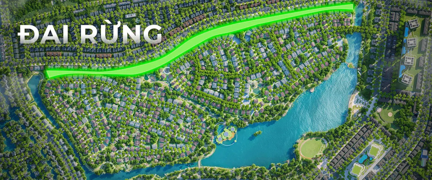 đai rừng bao bọc khu biệt thự
