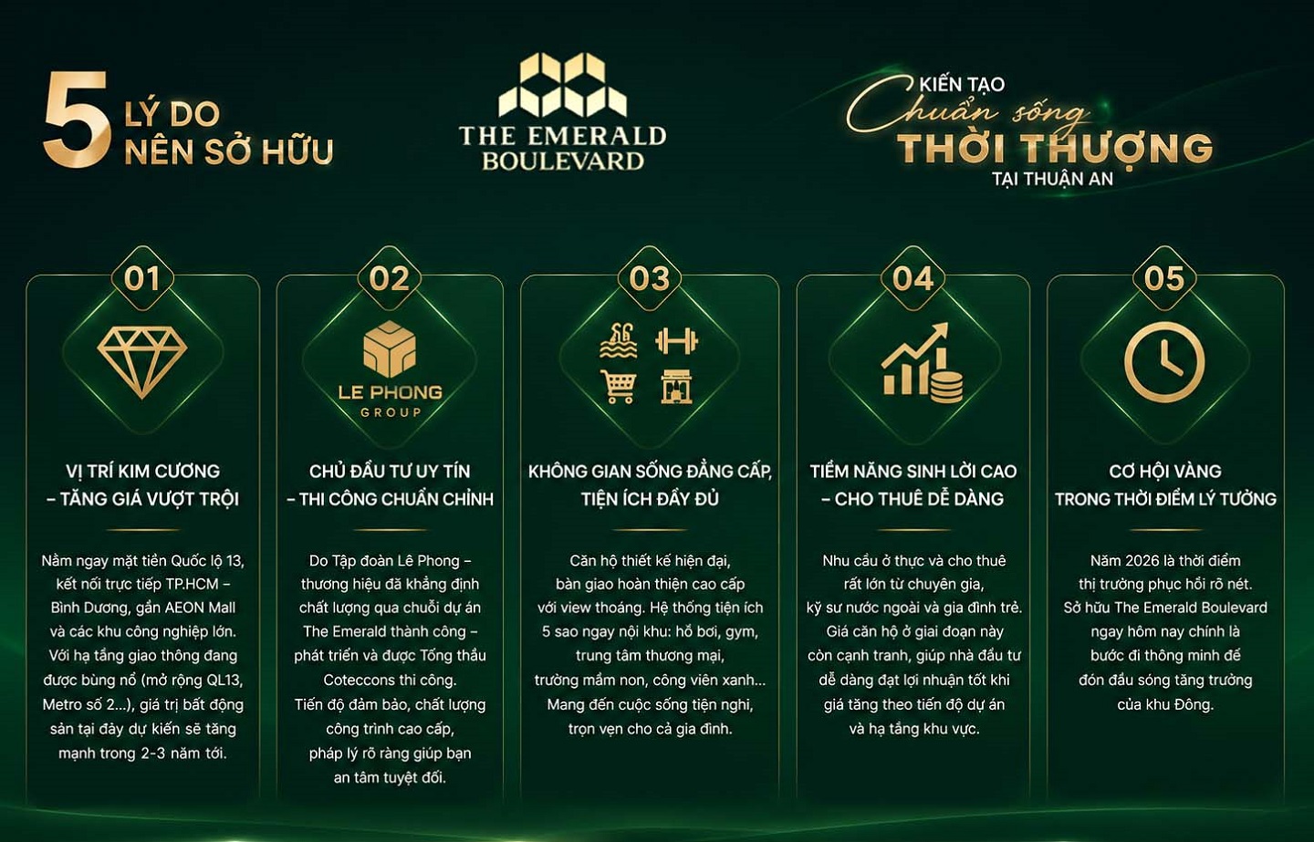 Lý do sở hữu The Emerald Boulevard