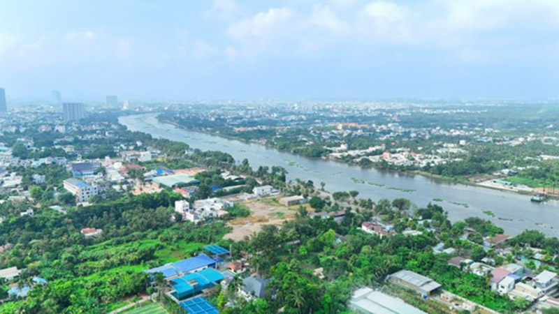 Đường ven sông Sài Gòn, đoạn qua Thuận An, TP.HCM