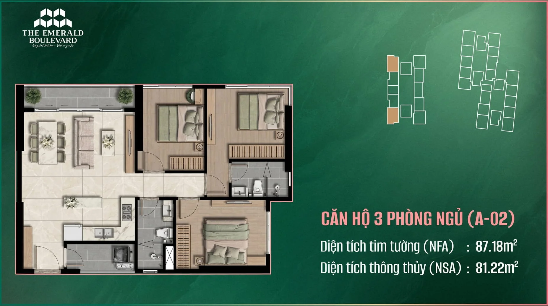 CĂN HỘ 3 PHÒNG NGỦ