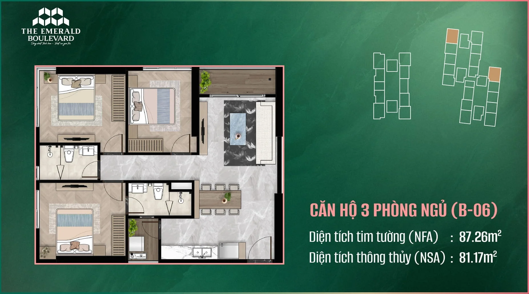 CĂN HỘ 3 PHÒNG NGỦ