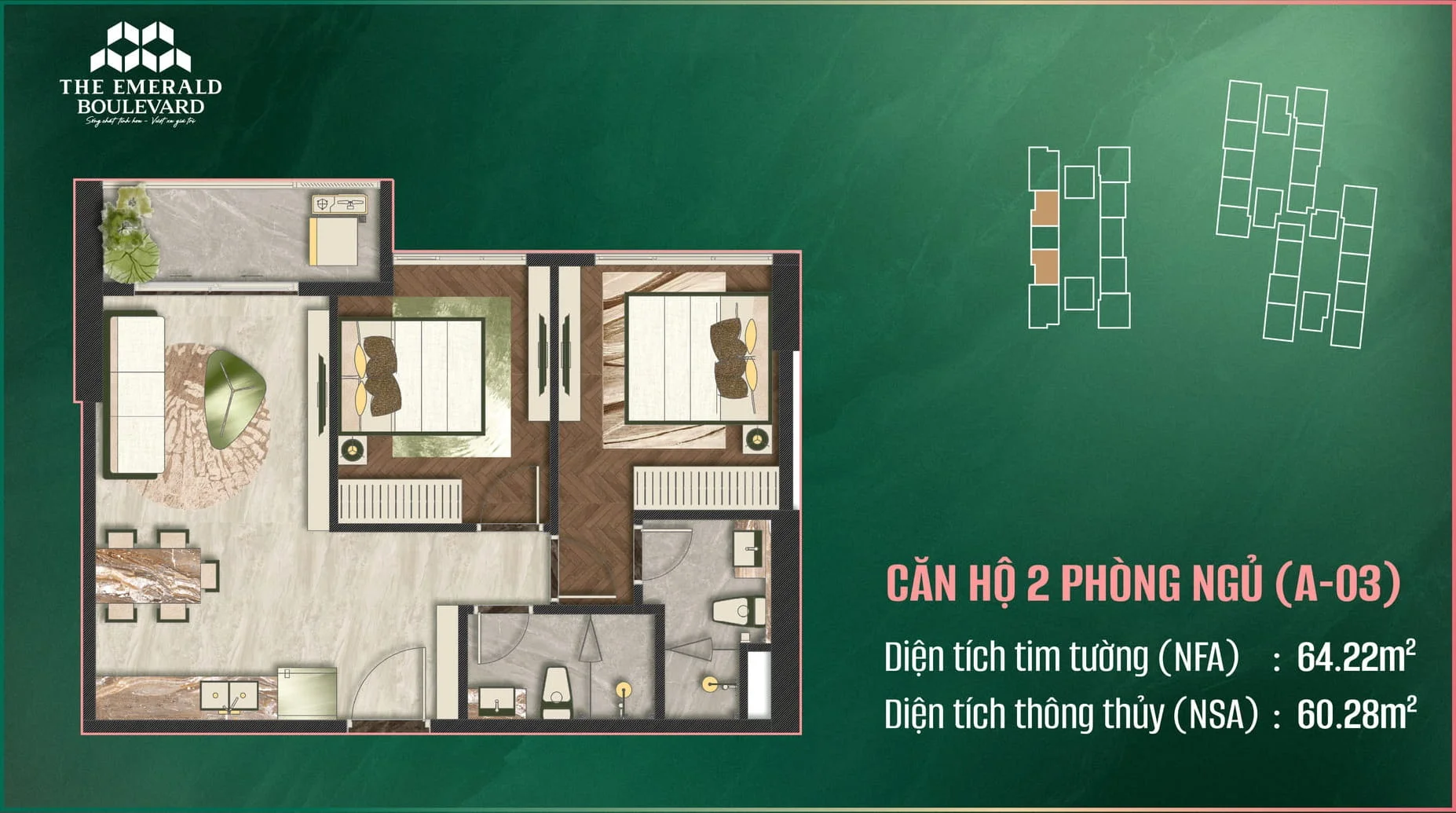 CĂN HỘ 2 PHÒNG NGỦ