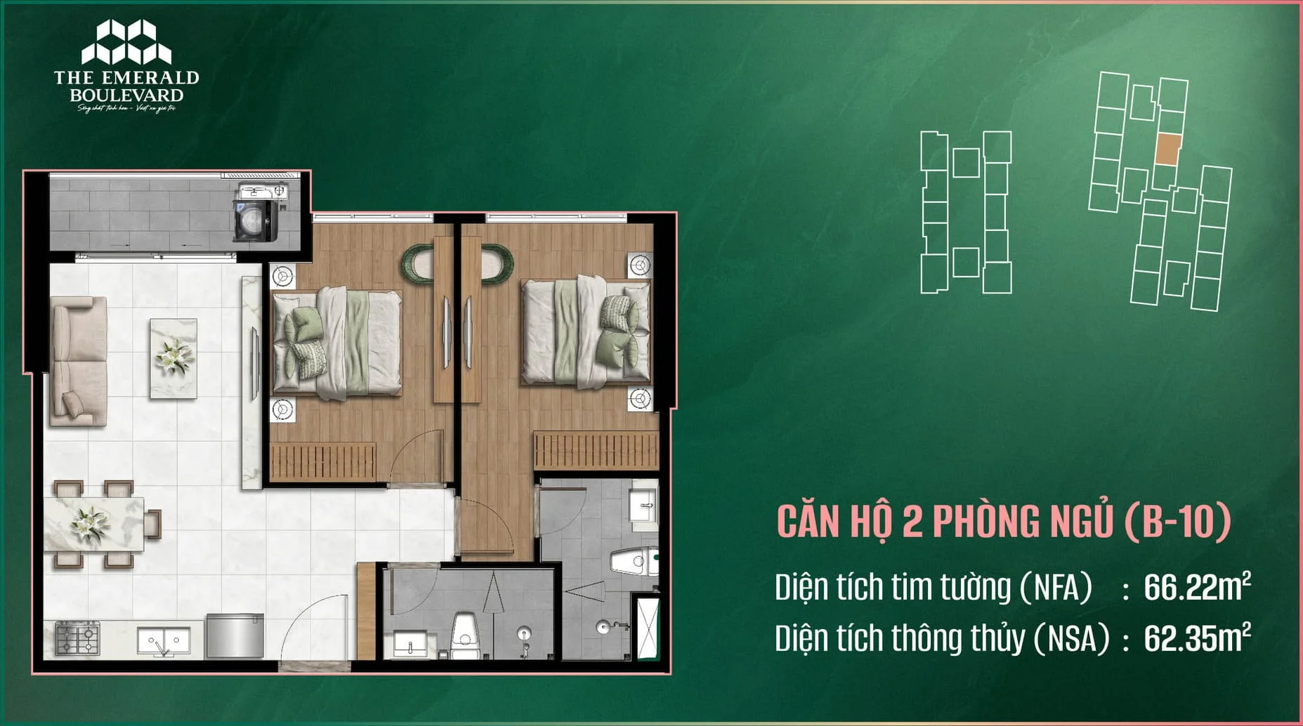 CĂN HỘ 2 PHÒNG NGỦ